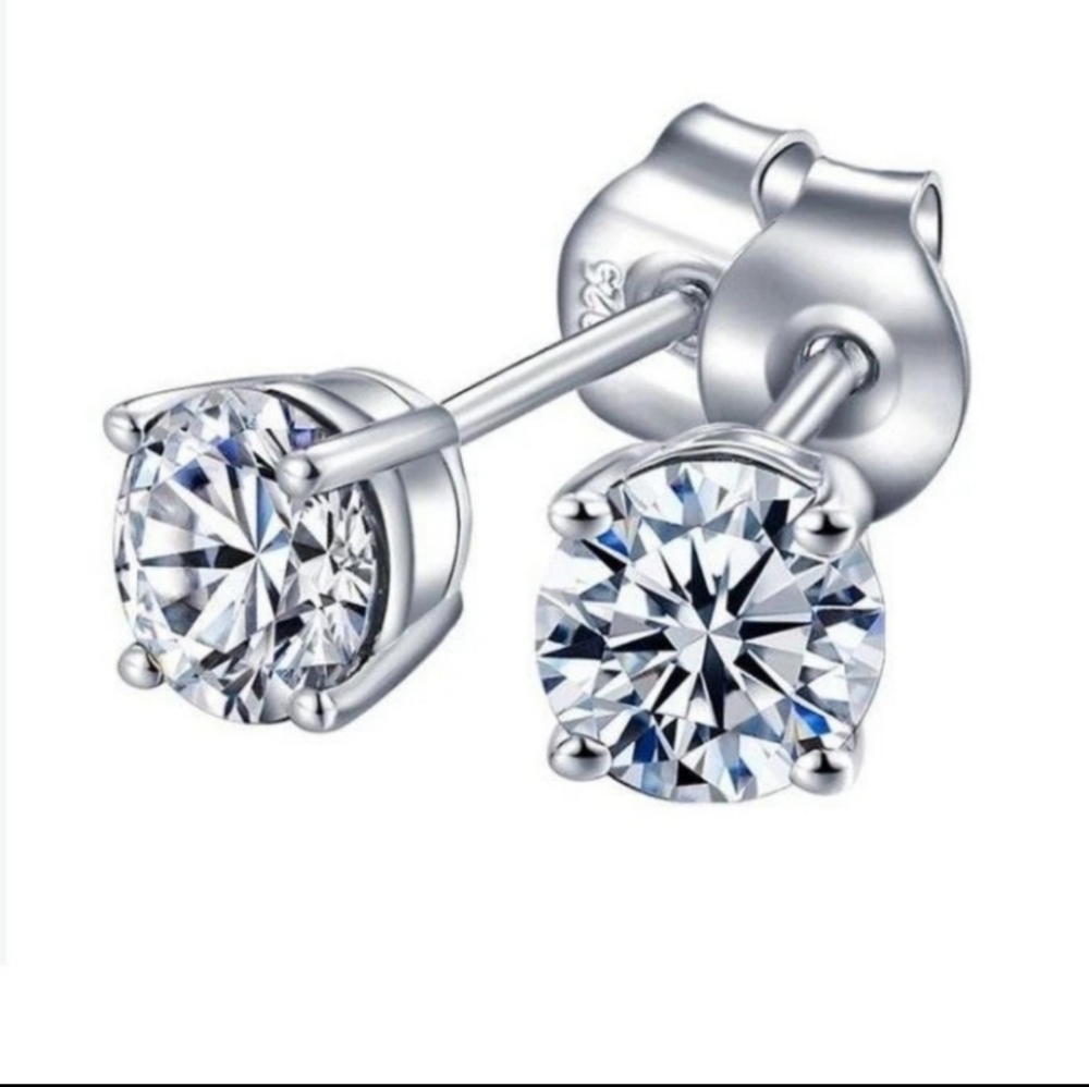 6mm Round Cubic Zirconia Earrings